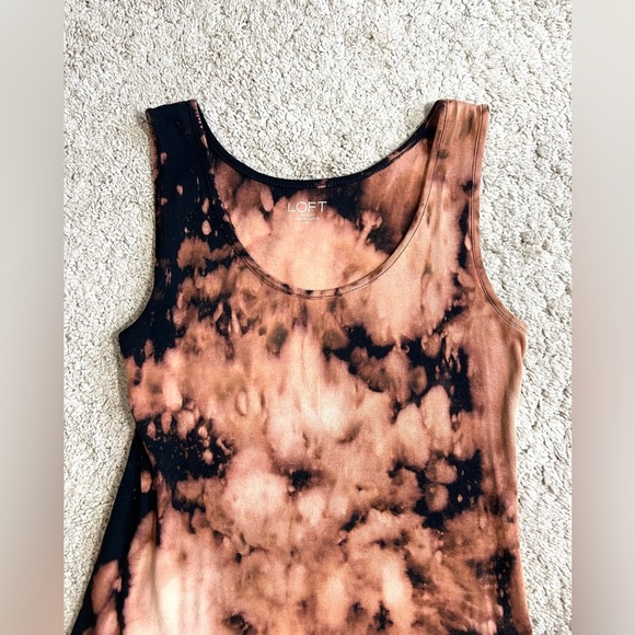 Womens Tank Top Size XS Sleeveless Ann Taylor Loft Shirt, Summer Tie-Dye Hippie - Picture 3 of 8